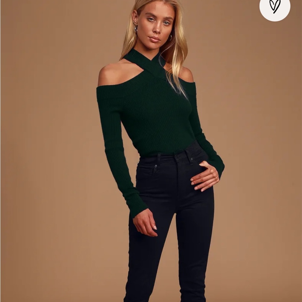 Cold Shoulder Sweater Top